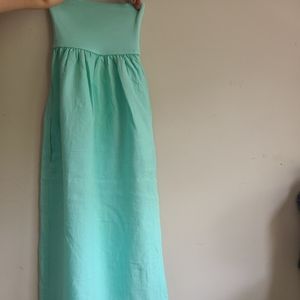 Mint linen dress S